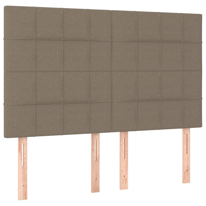 Pat box spring cu saltea, gri taupe, 140x200 cm, textil - WALTI WALTI