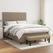 Pat box spring cu saltea, gri taupe, 140x200 cm, textil - WALTI WALTI