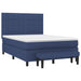 Pat box spring cu saltea, albastru, 140x200 cm, textil - WALTI WALTI