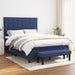 Pat box spring cu saltea, albastru, 140x200 cm, textil - WALTI WALTI