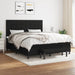 Pat box spring cu saltea, negru, 160x200 cm, textil - WALTI WALTI