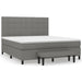 Pat box spring cu saltea, gri închis, 180x200 cm, textil - WALTI WALTI