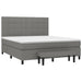 Pat box spring cu saltea, gri închis, 180x200 cm, textil - WALTI WALTI