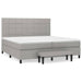 Pat box spring cu saltea, gri deschis, 200x200 cm, textil - WALTI WALTI