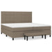 Pat box spring cu saltea, gri taupe, 200x200 cm, textil - WALTI WALTI