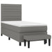 Pat box spring cu saltea, gri închis, 80x200 cm, textil - WALTI WALTI