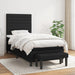 Pat box spring cu saltea, negru, 80x200 cm, textil - WALTI WALTI