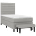 Pat box spring cu saltea, gri deschis, 90x190 cm, textil - WALTI WALTI