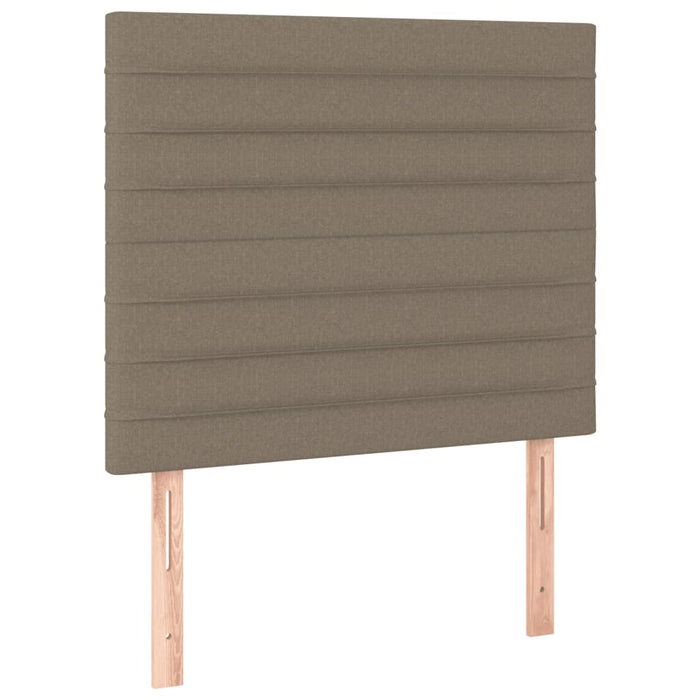 Pat box spring cu saltea, gri taupe, 90x190 cm, textil - WALTI WALTI