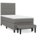 Pat box spring cu saltea, gri închis, 90x200 cm, textil - WALTI WALTI