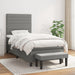 Pat box spring cu saltea, gri închis, 90x200 cm, textil - WALTI WALTI