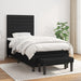 Pat box spring cu saltea, negru, 90x200 cm, textil - WALTI WALTI