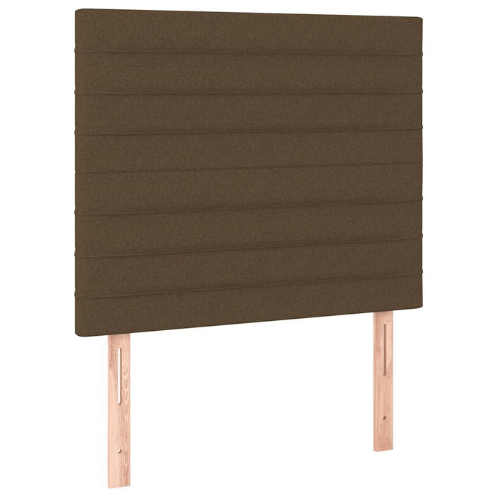 Pat box spring cu saltea, maro închis, 90x200 cm, textil - WALTI WALTI