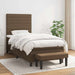 Pat box spring cu saltea, maro închis, 90x200 cm, textil - WALTI WALTI