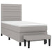 Pat box spring cu saltea, gri deschis, 100x200 cm, textil - WALTI WALTI