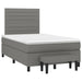Pat box spring cu saltea, gri închis, 120x200 cm, textil - WALTI WALTI