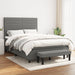 Pat box spring cu saltea, gri închis, 140x200 cm, textil - WALTI WALTI