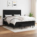 Pat box spring cu saltea, negru, 160x200 cm, textil - WALTI WALTI