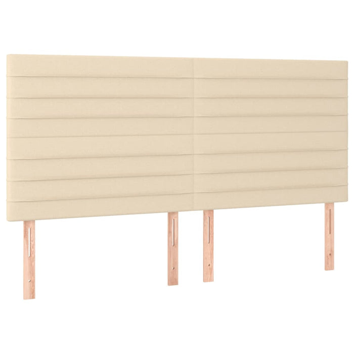Pat box spring cu saltea, crem, 160x200 cm, material textil - WALTI WALTI