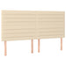 Pat box spring cu saltea, crem, 160x200 cm, material textil - WALTI WALTI