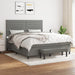Pat box spring cu saltea, gri închis, 180x200 cm, textil - WALTI WALTI