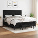 Pat box spring cu saltea, negru, 180x200 cm, catifea - WALTI WALTI