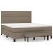 Pat continental cu saltea, gri taupe, 180x200 cm, textil - WALTI WALTI