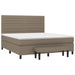 Pat continental cu saltea, gri taupe, 180x200 cm, textil - WALTI WALTI