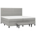 Pat box spring cu saltea, gri deschis, 200x200 cm, textil - WALTI WALTI