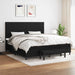 Pat box spring cu saltea, negru, 200x200 cm, textil - WALTI WALTI