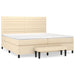 Pat box spring cu saltea, crem, 200x200 cm, textil - WALTI WALTI
