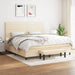 Pat box spring cu saltea, crem, 200x200 cm, textil - WALTI WALTI