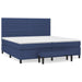 Pat box spring cu saltea, albastru, 200x200 cm, textil - WALTI WALTI