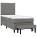 Pat box spring cu saltea, gri închis, 80x200 cm, textil - WALTI WALTI