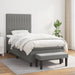 Pat box spring cu saltea, gri închis, 80x200 cm, textil - WALTI WALTI
