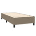 Pat box spring cu saltea, gri taupe, 80x200 cm, textil - WALTI WALTI