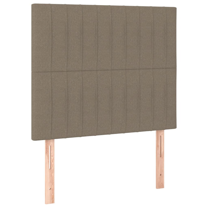 Pat box spring cu saltea, gri taupe, 80x200 cm, textil - WALTI WALTI