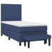 Pat box spring cu saltea, albastru, 80x200 cm, textil - WALTI WALTI