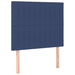 Pat box spring cu saltea, albastru, 80x200 cm, textil - WALTI WALTI