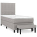 Pat box spring cu saltea, gri deschis, 90x190 cm, textil - WALTI WALTI