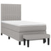 Pat box spring cu saltea, gri deschis, 90x190 cm, textil - WALTI WALTI