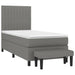 Pat box spring cu saltea, gri închis, 90x200 cm, textil - WALTI WALTI