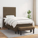 Pat box spring cu saltea, maro închis, 90x200 cm, textil - WALTI WALTI