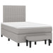 Pat continental cu saltea, gri deschis, 120x200 cm, textil - WALTI WALTI