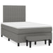 Pat box spring cu saltea, gri închis, 120x200 cm, textil - WALTI WALTI