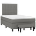 Pat box spring cu saltea, gri închis, 120x200 cm, textil - WALTI WALTI