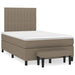 Pat box spring cu saltea, gri taupe, 120x200 cm, textil - WALTI WALTI