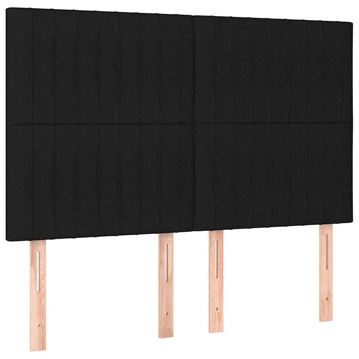 Pat box spring cu saltea, negru, 140x190 cm, textil - WALTI WALTI