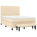 Pat box spring cu saltea, crem, 140x200 cm, textil - WALTI WALTI