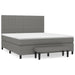 Pat box spring cu saltea, gri închis, 180x200 cm, textil - WALTI WALTI
